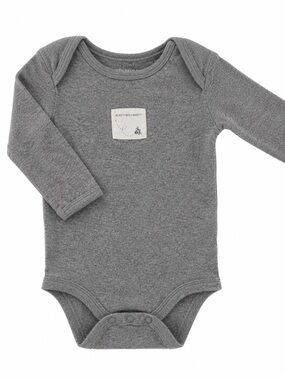 Burt's Bees Baby Heather Gray Long-Sleeve Organic One-Piece